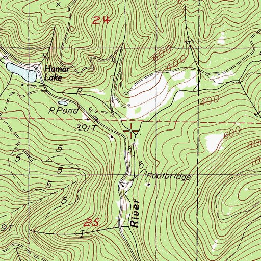 Topographic Map of Little Yaquina River, OR