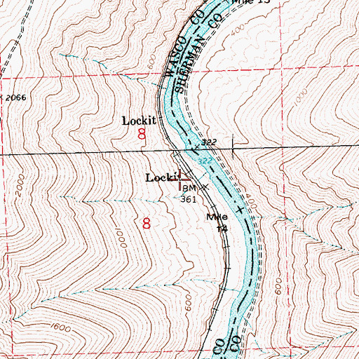 Topographic Map of Lockit, OR