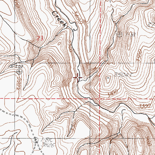 Topographic Map of Log Creek, OR