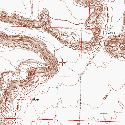 Topographic Map of Loggerhead Canyon, OR
