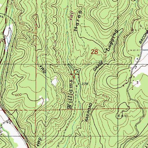 Topographic Map of Logging Creek, OR