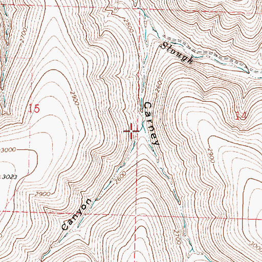 Topographic Map of Lone Pine Canyon, OR