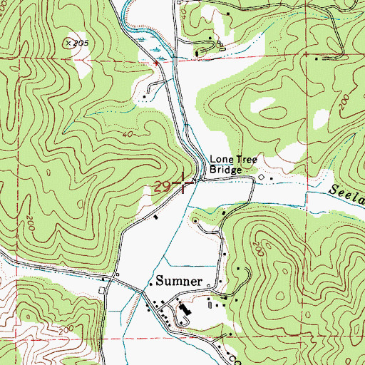 Topographic Map of Lone Tree Bridge, OR