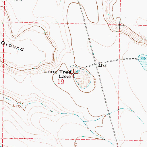 Topographic Map of Lone Tree Lake, OR