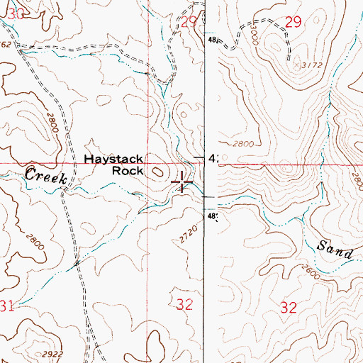 Topographic Map of Lone Willow Creek, OR