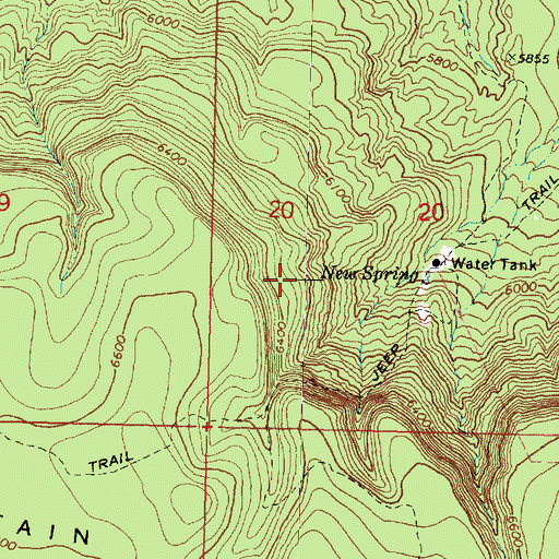 Topographic Map of Shivwits Plateau, AZ