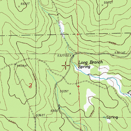 Topographic Map of Long Branch Spring, OR