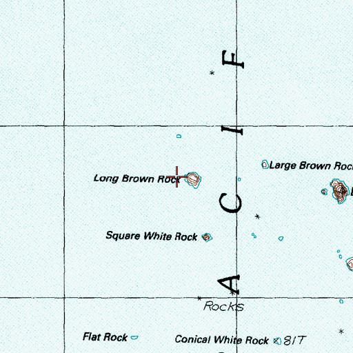 Topographic Map of Long Brown Rock, OR