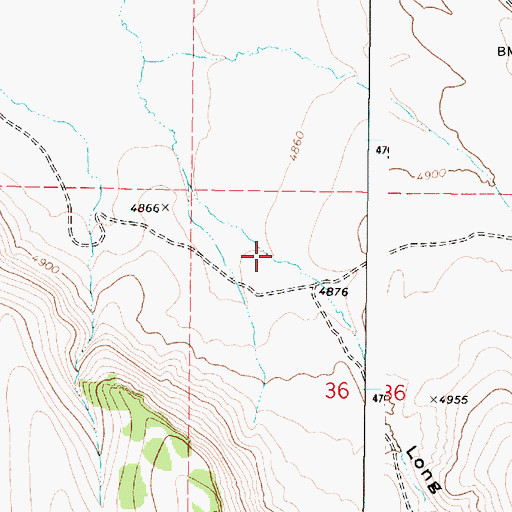 Topographic Map of Long Canyon, OR