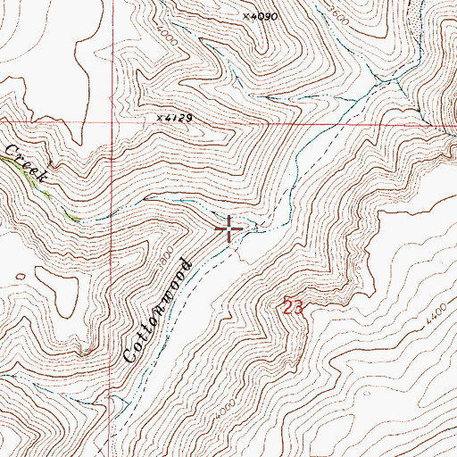 Topographic Map of Long Creek, OR
