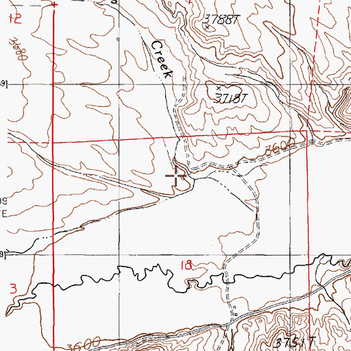 Topographic Map of Long Creek, OR