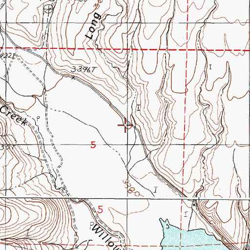 Topographic Map of Long Gulch, OR