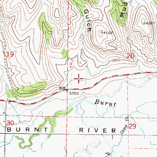 Topographic Map of Long Gulch, OR