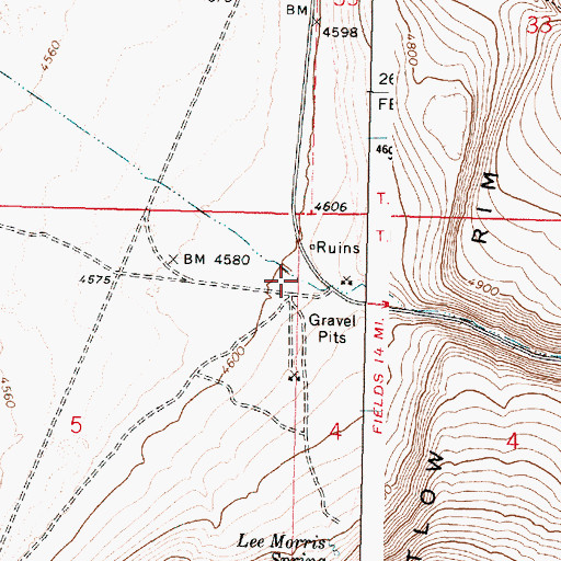 Topographic Map of Long Hollow, OR