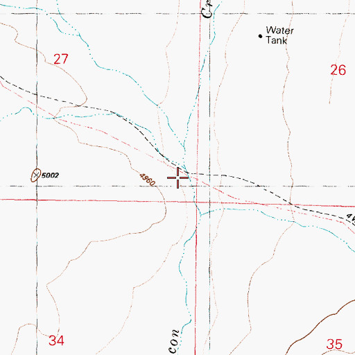 Topographic Map of Long Hollow Creek, OR
