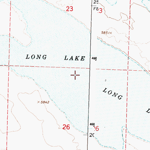 Topographic Map of Long Lake, OR