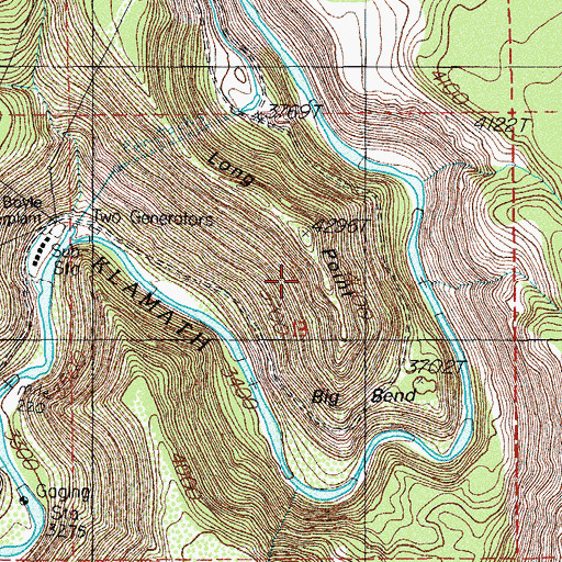 Topographic Map of Long Point, OR