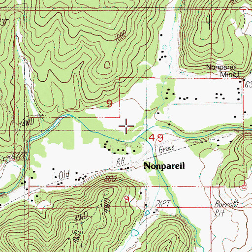 Topographic Map of Long Valley Creek, OR