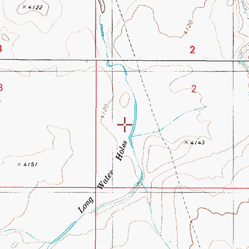 Topographic Map of Long Water Holes, OR