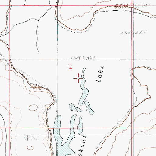 Topographic Map of Lookout Lake, OR