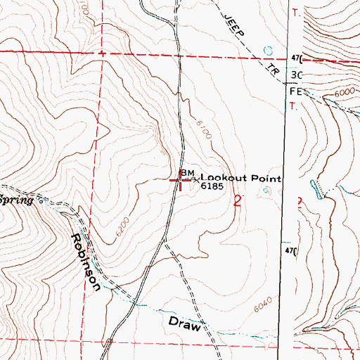 Topographic Map of Lookout Point, OR