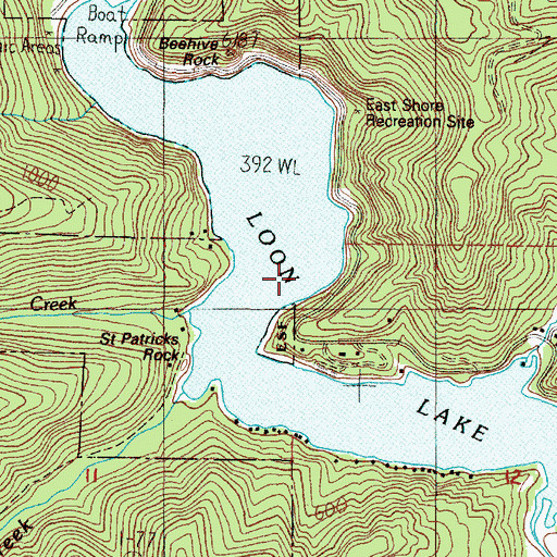 Topographic Map of Loon Lake, OR