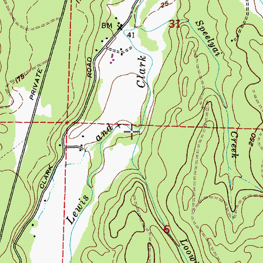 Topographic Map of Loowit Creek, OR