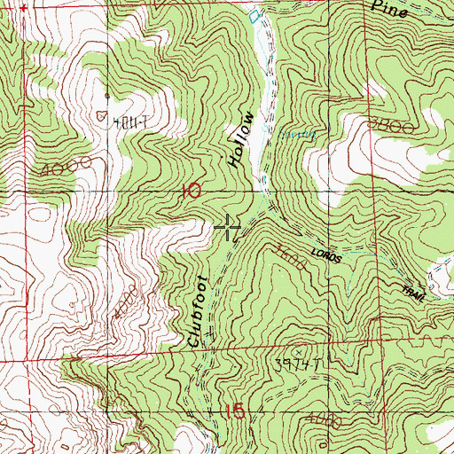 Topographic Map of Lords Trail, OR