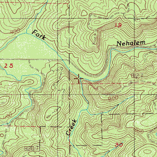 Topographic Map of Lost Creek, OR