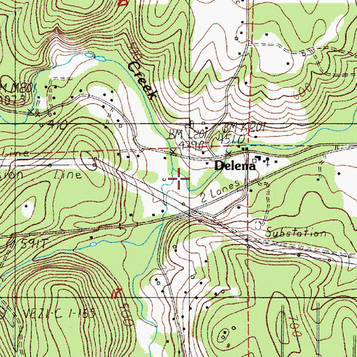Topographic Map of Lost Creek, OR