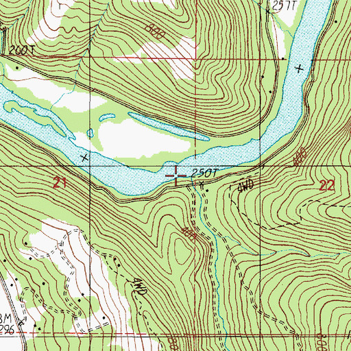 Topographic Map of Lost Creek, OR
