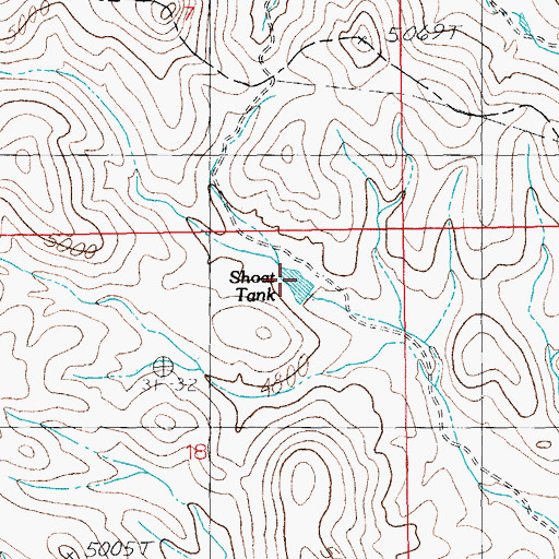 Topographic Map of Shoat Tank, AZ