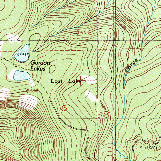 Topographic Map of Lost Lake, OR