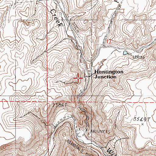 Topographic Map of Lost Watch Creek, OR