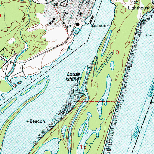 Topographic Map of Louse Island, OR