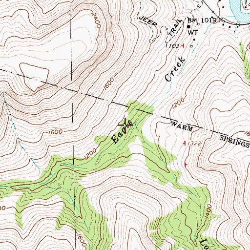 Topographic Map of Lousey Hollow, OR