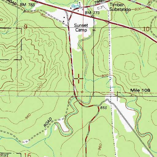 Topographic Map of Lousignont Creek, OR