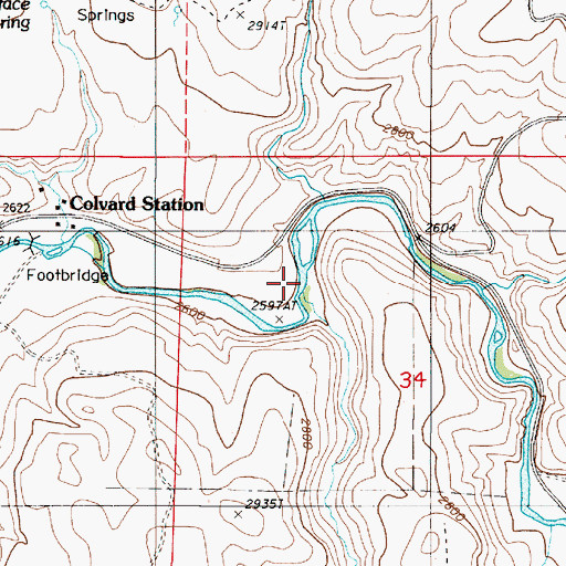 Topographic Map of Love Creek, OR