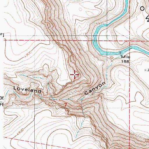 Topographic Map of Loveland Canyon, OR