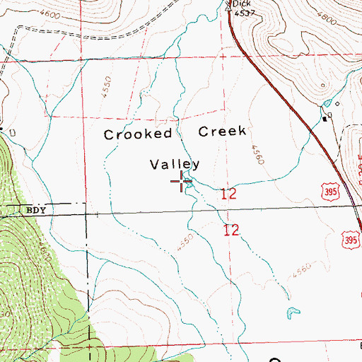 Topographic Map of Loveless Creek, OR
