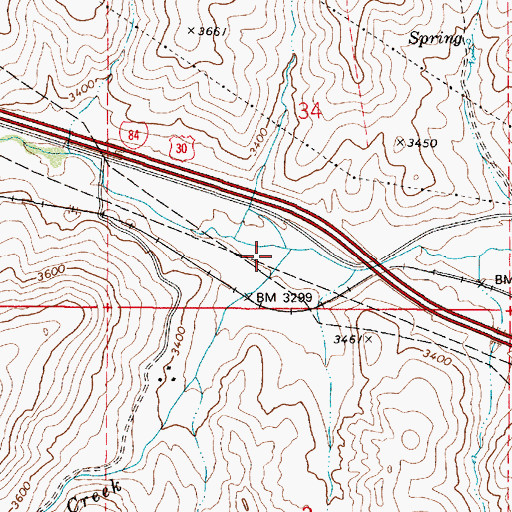 Topographic Map of Low Creek, OR