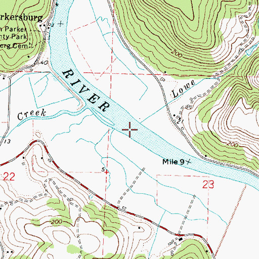 Topographic Map of Lowe Creek, OR