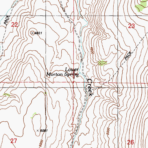 Topographic Map of Lower Morton Spring, OR
