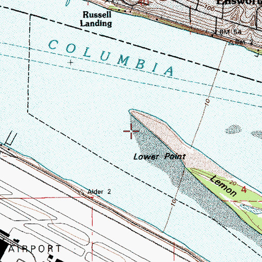 Topographic Map of Lower Point, OR