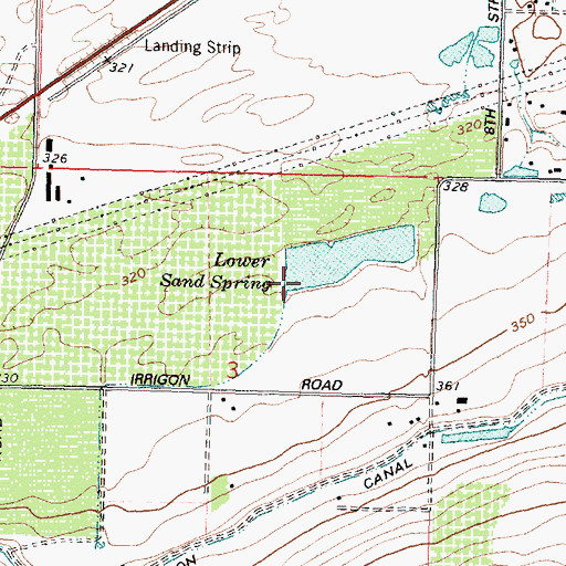 Topographic Map of Lower Sand Spring, OR