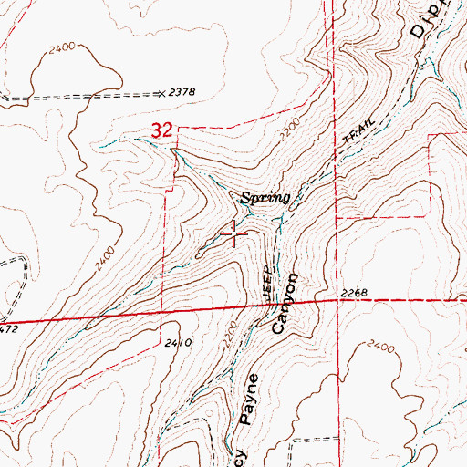 Topographic Map of Lucy Payne Canyon, OR