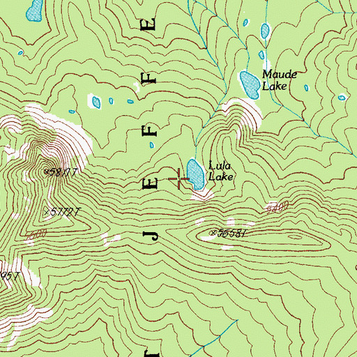 Topographic Map of Lula Lake, OR