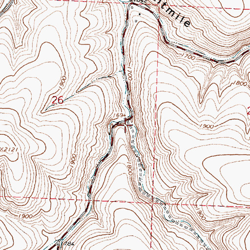 Topographic Map of Lundell Canyon, OR