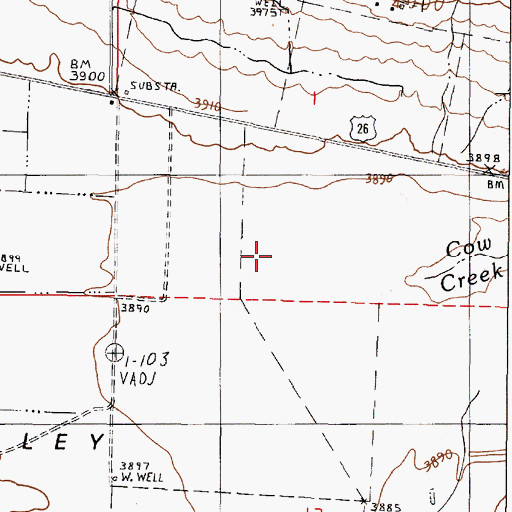 Topographic Map of Lyman Creek, OR