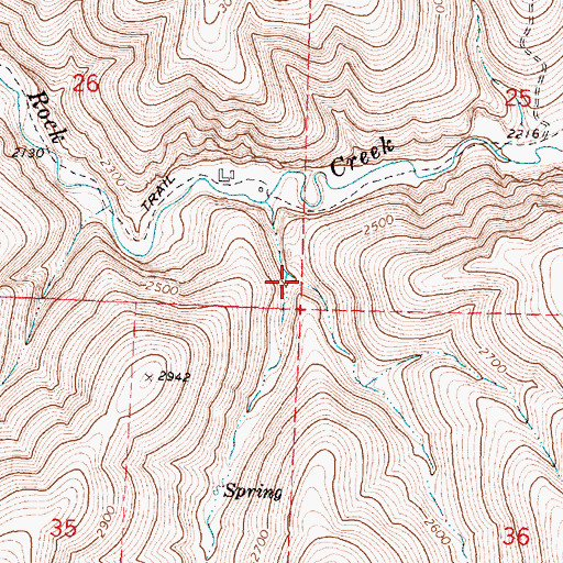Topographic Map of Lyons Canyon, OR